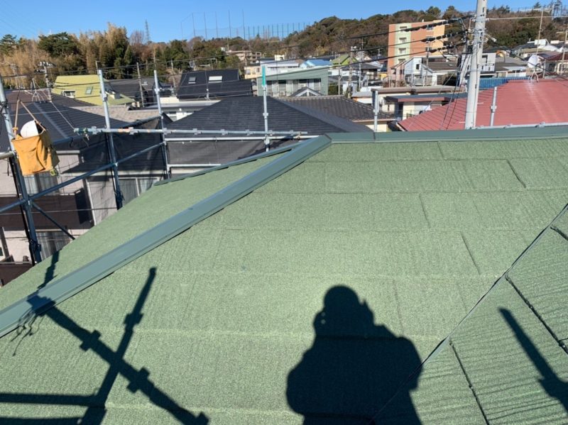 リフォーム施工中屋根重ね葺き、外壁塗装【130】藤沢市T様