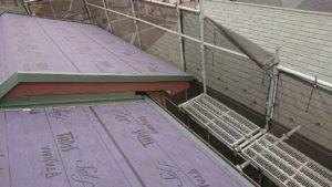 リフォーム施工中屋根重ね葺き,外壁塗装【210】横浜市緑区