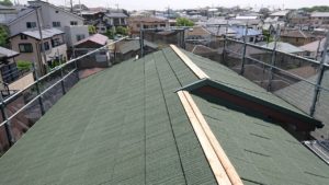 リフォーム施工中屋根重ね葺き,外壁塗装【210】横浜市緑区