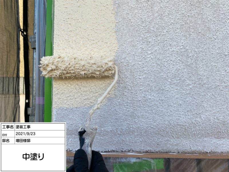リフォーム施工中屋根重ね葺き工事、外壁塗装工事【290】横浜市都筑区